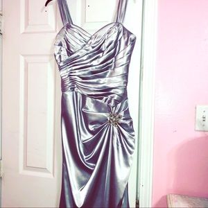 Beautiful silver prom dress